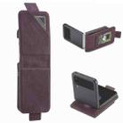 For Samsung Galaxy Z Flip3 5G Forwenw Dual-side Buckle Leather Phone Case(Wine Red) - 1