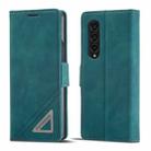 For Samsung Galaxy Z Fold3 5G Forwenw Dual-side Buckle Leather Phone Case(Dark Cyan) - 1