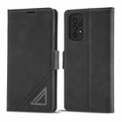 For Samsung Galaxy A73 5G Forwenw Dual-side Buckle Leather Phone Case(Black) - 1