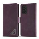 For Samsung Galaxy A73 5G Forwenw Dual-side Buckle Leather Phone Case(Wine Red) - 1