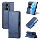 For vivo Y77e/Y77 5G Global AZNS Magnetic Calf Texture Leather Phone Case(Dark Blue) - 1