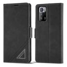 For Xiaomi Redmi Note 10 Pro / Note 10 Pro Max Forwenw Dual-side Buckle Leather Phone Case(Black) - 1