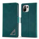 For Xiaomi Mi 11 Lite Forwenw Dual-side Buckle Leather Phone Case(Dark Cyan) - 1