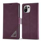 For Xiaomi Mi 11 Lite Forwenw Dual-side Buckle Leather Phone Case(Wine Red) - 1