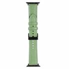 Litchi Texture Leather Watch Band For Apple Watch Ultra 49mm / Series 8&7 45mm / SE 2&6&SE&5&4 44mm / 3&2&1 42mm(Avocado Green) - 1