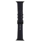 Litchi Texture Leather Watch Band For Apple Watch Ultra 49mm / Series 8&7 45mm / SE 2&6&SE&5&4 44mm / 3&2&1 42mm(Black) - 1