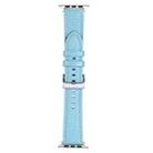 Litchi Texture Leather Watch Band For Apple Watch Ultra 49mm / Series 8&7 45mm / SE 2&6&SE&5&4 44mm / 3&2&1 42mm(Light Blue) - 1