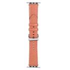 Litchi Texture Leather Watch Band For Apple Watch Ultra 49mm / Series 8&7 45mm / SE 2&6&SE&5&4 44mm / 3&2&1 42mm(Coral Red) - 1