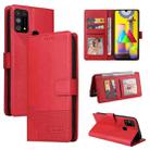 For Samsung Galaxy M31 GQUTROBE Skin Feel Magnetic Leather Phone Case(Red) - 1