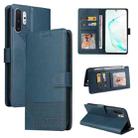 For Samsung Galaxy Note10+ GQUTROBE Skin Feel Magnetic Leather Phone Case(Blue) - 1