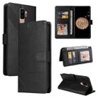 For Samsung Galaxy S9+ GQUTROBE Skin Feel Magnetic Leather Phone Case(Black) - 1