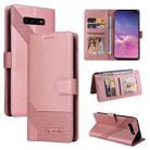 For Samsung Galaxy S10+ GQUTROBE Skin Feel Magnetic Leather Phone Case(Rose Gold) - 1