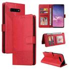 For Samsung Galaxy S10+ GQUTROBE Skin Feel Magnetic Leather Phone Case(Red) - 1
