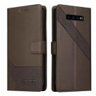 For Samsung Galaxy S10+ GQUTROBE Skin Feel Magnetic Leather Phone Case(Brown) - 2