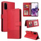 For Samsung Galaxy S20 GQUTROBE Skin Feel Magnetic Leather Phone Case(Red) - 1