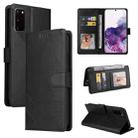 For Samsung Galaxy S20 GQUTROBE Skin Feel Magnetic Leather Phone Case(Black) - 1