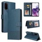 For Samsung Galaxy S20 GQUTROBE Skin Feel Magnetic Leather Phone Case(Blue) - 1