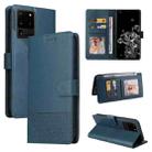 For Samsung Galaxy S20 Ultra GQUTROBE Skin Feel Magnetic Leather Phone Case(Blue) - 1