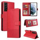 For Samsung Galaxy S22 5G GQUTROBE Skin Feel Magnetic Leather Phone Case(Red) - 1