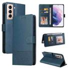 For Samsung Galaxy S22+ 5G GQUTROBE Skin Feel Magnetic Leather Phone Case(Blue) - 1