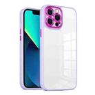For iPhone 11 Pro Max Cat-eye Electroplating TPU + Acrylic Phone Case (Purple) - 1