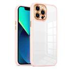 For iPhone 12 Pro Max Cat-eye Electroplating TPU + Acrylic Phone Case(Orange) - 1