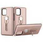 For Galaxy A91 / S10 Lite King Thunder God Silicone Mobile Phone Case with Ring Stand(Rose Gold) - 1