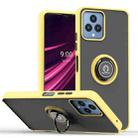 For T-Mobile REVVL 6 5G Q Shadow 1 Series TPU + PC Phone Case with Ring(Yellow) - 1