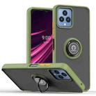 For T-Mobile REVVL 6 5G Q Shadow 1 Series TPU + PC Phone Case with Ring(Green) - 1