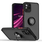 For T-Mobile REVVL 6 Pro 5G Q Shadow 1 Series TPU + PC Phone Case with Ring(Black+Red) - 1