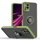 For T-Mobile REVVL 6 Pro 5G Q Shadow 1 Series TPU + PC Phone Case with Ring(Green) - 1