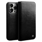 For iPhone 14 Pro QIALINO Horizontal Flip Leather Phone Case(Black) - 1