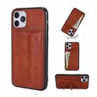 For iPhone 11 PU Leather Card Slot Phone Case (Khaki) - 1
