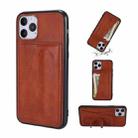 For iPhone 11 Pro PU Leather Card Slot Phone Case (Khaki) - 1