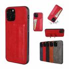 For iPhone 12 PU Leather Card Slot Phone Case(Red) - 1