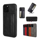 For iPhone 12 Pro Max PU Leather Card Slot Phone Case(Black) - 1