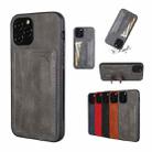 For iPhone 13 Pro Max PU Leather Card Slot Phone Case (Grey) - 1