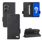 For Asus Zenfone 9 Magnetic Clasp Flip Leather Phone Case(Black) - 1