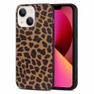 For iPhone 14 TPU Leather Phone Case (Yellow Leopard Texture) - 1