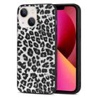 For iPhone 14 TPU Leather Phone Case (White Leopard Texture) - 1