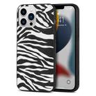 For iPhone 14 Plus TPU Leather Phone Case (Zebra Texture) - 1