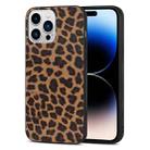 For iPhone 14 Pro TPU Leather Phone Case(Yellow Leopard Texture) - 1