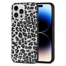 For iPhone 14 Pro TPU Leather Phone Case(White Leopard Texture) - 1