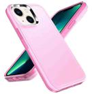 For iPhone 14 Double Solid Color Armor Phone Case (Pink) - 1
