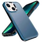 For iPhone 14 Double Solid Color Armor Phone Case (Blue) - 1