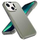 For iPhone 14 Double Solid Color Armor Phone Case (Grey) - 1