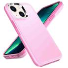 For iPhone 14 Plus Double Solid Color Armor Phone Case (Pink) - 1