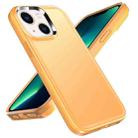 For iPhone 14 Plus Double Solid Color Armor Phone Case (Orange) - 1