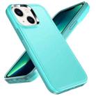 For iPhone 14 Plus Double Solid Color Armor Phone Case (Lake Blue) - 1