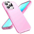 For iPhone 13 Pro Max Double Solid Color Armor Phone Case (Pink) - 1